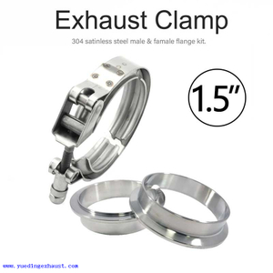 1.5'' Quick Release V-Band Clamp Turbo Exhaust Pipe Stainless Steel Male Female
