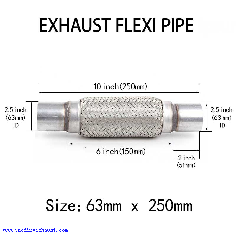 63mm x 250mm Exhaust Flexi Pipe Flex Joint Flexible Tube Repair