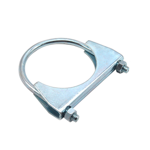 Exhaust Muffler Clamp U-Bolt Saddle Style Zinc Plated & Stainless Steel