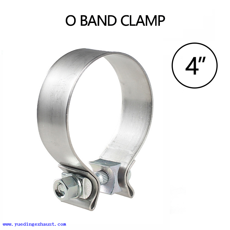 Stainless Steel Seal Exhaust O Ring Clamp for 4" O.D. Tubing
