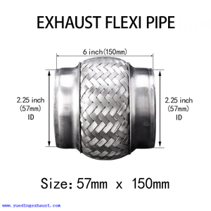 2.25 inch x 6 inch Exhaust Flexi Pipe Weld On Flex Joint Flexible Tube Repair