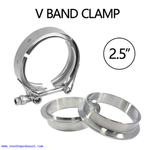 2.5 exhaust clamp 304 Stainless Steel V-band T-bolt And Flange