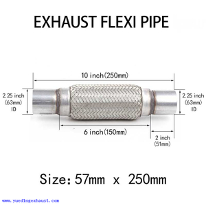 57mm x 250mm Exhaust Flexi Pipe Flex Joint Flexible Tube Repair