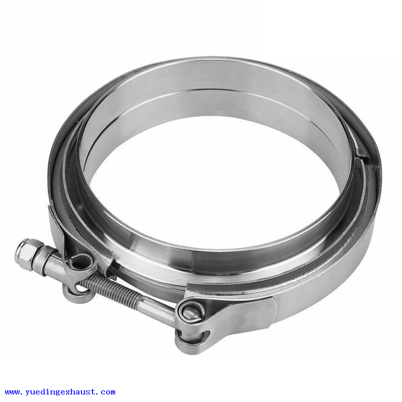 1.75" V-BAND CLAMP + FLANGES COMPLETE STAINLESS STEEL EXHAUST TURBO 45mm