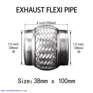 38mm x 100mm Weld On Exhaust Flexi Pipe Flex Joint Flexible Tube Repair